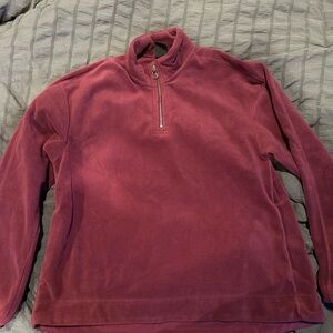 Burgundy Half-Zip Sweater